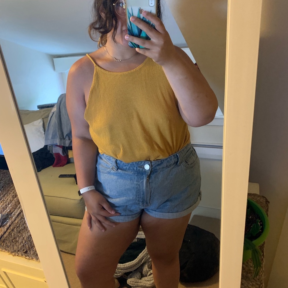 yellow halter